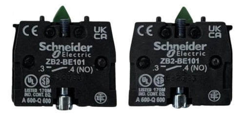 Bloco De Contato 2na P/ Botoeira Xacb Xacs413 Schneider Preto