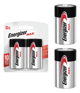Kit Com 2 Unidades: Pilha Energizer Max D Alcalina Grande