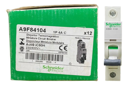 Disjuntor Acti9 Ic60h 1p Curva C 4a 230v A9f84104 Schneider
