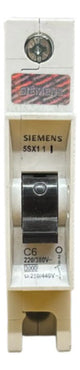 Kit Com 3 Peças: Disjuntor 1p 6a Curva C 5sx1106-7 Siemens