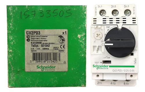 Disjuntor Motor 0,25-0,40a Manopla Rotativa Gv2p03 Schneider 690v 50-60 Hz