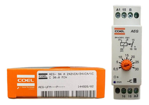 Rele Tempo Aeg 30min 94/242vca/24vca/vcc Coel 242vca