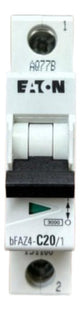 Kit C/ 10 Pçs: Disjuntor 1p Bfaz4-c20/1 20a 4,5ka Eaton -