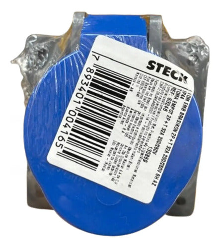 Tomada Emb Brasikon 2p+t 32a 200/250v 6h Azul S3246 Steck Azul
