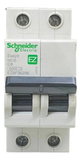 Disjuntor Easy9 2p 6a 6ka 400v Curva C Ez9f56206 Schneider