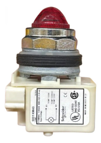Sinaleiro 30mm Metálico 9001kp40r9 Vermelho Schneider