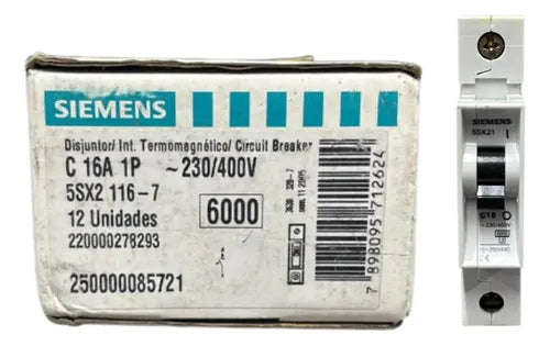 Kit Com 2: Disjuntor Unipolar 16a 5sx2116-7 Siemens