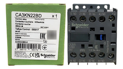 Contator Auxiliar Tesys K 2na+2nf 24vcc Ca3kn22bd Schneider 24vcc