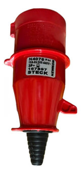 Kit Com 3: Plug N4076 16a 3p+t 380/440v Vermelho Steck Vermelho