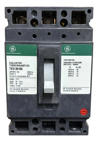 Disjuntor Tripolar Ted136100 100a 240vca GE