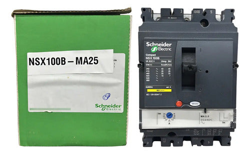 Disjuntor Tripolar 25a Nsx100b-ma25 Schneider
