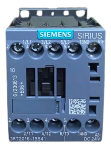 Contator Tripolar 9a 24vcc 1na 3rt2016-1bb41 Siemens 24vcc