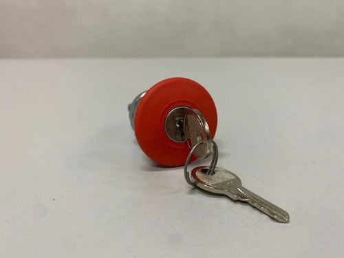 Botao 22mm Metalico Soco Com Chave D40 1 Xb4bs9445