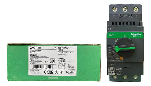 Disjuntor Motor Termomagnetico 37-50a Gv3p50 Schneider 690v 50-60 Hz