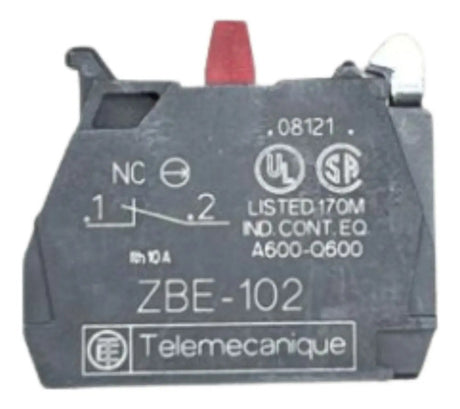 Kit Com 5 Peças: Bloco De Contato Zbe102 Schneider Vermelho -