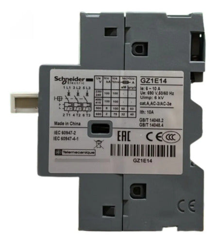Disjuntor Motor Termomagético 6 - 10a Gz1e14 Schneider 690v 50 60 Hz