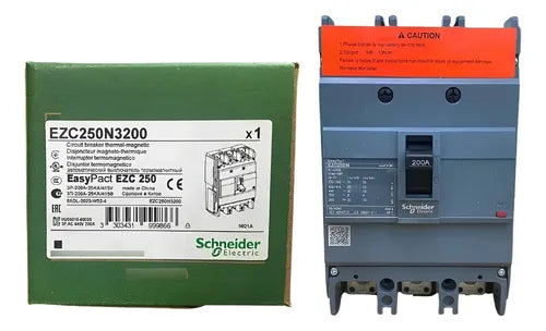 Disjuntor 200a Tripolar Ezc250n Ezc250n3200 Schneider 690v 50/60 Hz