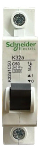 Kit Com 6 Peças: Disjuntor 1p 50a K32a1c50 Schneider