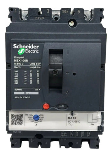 Disjuntor Tripolar 50a Nsx100n-ma50 Lv429751 Schneider