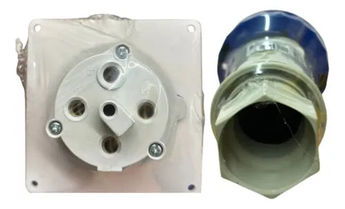 Kit Tomada N4549 + Plug N4579 63a 3p+t 220/240v Azul Steck Azul