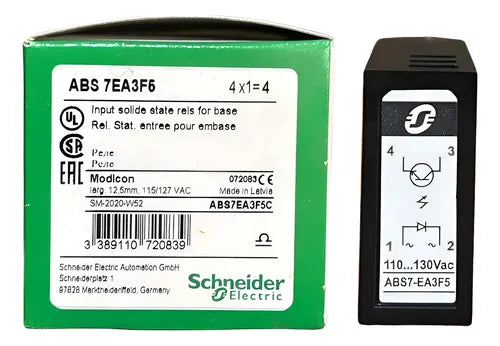 Relé Plug-in De Entrada 12mm 110/130vca Abs7ea3f5 Schneider 110/130vac
