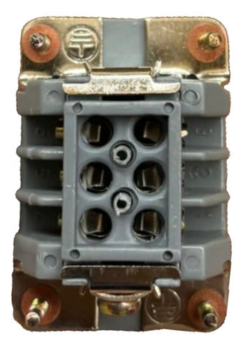 Kit C/ 2 Pçs: Miolo Femea Multipolar 6p 16a 600v Smb06 Steck Cinza