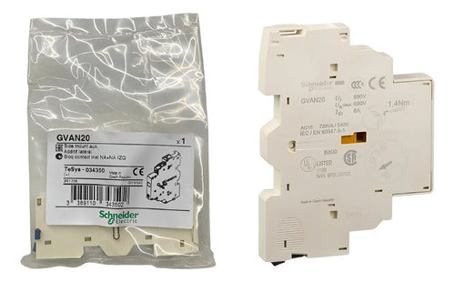 Bloco De Contato Auxiliar Instantâneo 2na Gvan20 Schneider 690v