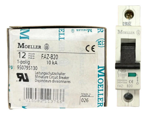 Kit Com 4 Peças: Disjuntor Unipolar Faz-b20 20a Moeller