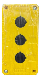 Caixa Botoeira 145 X 75 X 57.5mm 3x22.5mm Ip54 Sq3k Steck Amarela