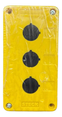 Caixa Botoeira 145 X 75 X 57.5mm 3x22.5mm Ip54 Sq3k Steck Amarela