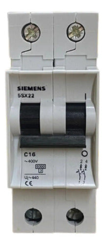 Disjuntor 2p 5sx2216-7 16a Siemens