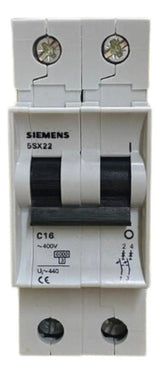 Disjuntor 2p 5sx2216-7 16a Siemens