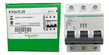Kit Com 2 Peças: Disjuntor Easy9 3p 25a K32a3c25 Schneider
