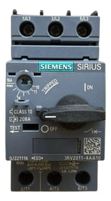 Disjuntor Motor 3rv2011-1aa10 1,1-1,6a Siemens - 50/60hz