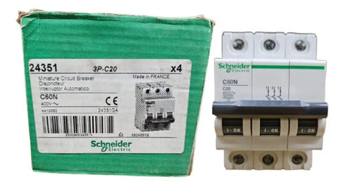 Disjuntor C60n 3x20a 24351 Schneider