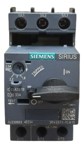 Disjuntor Motor 3rv2011-1ca15 1,8-2,5a Siemens Não Informado 50/60hz