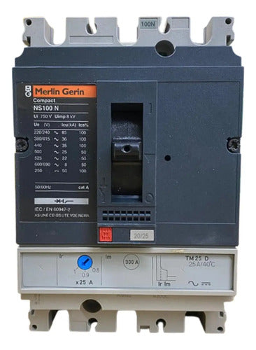 Disjuntor Tripolar 25a Ns100n-tm25d 29634 Merlin Gerlin