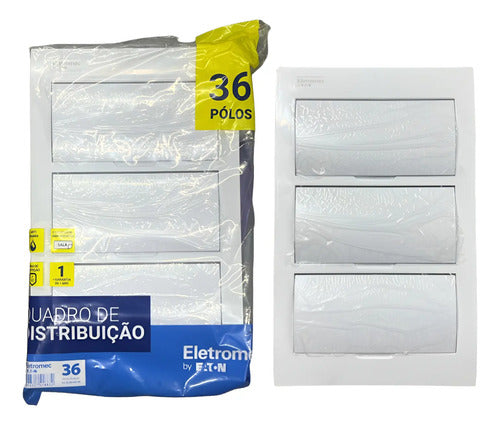 Quadro De Embutir 36 Disjuntores Elqd36e-br Eletromec Eaton