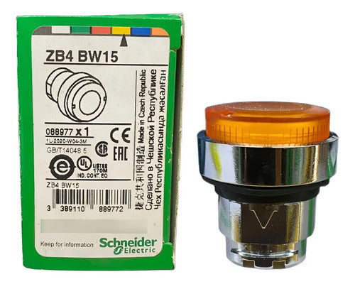 Cabeçote Para Botão Luminoso Ø22mm Laranja Zb4bw15 Schneider Laranja -