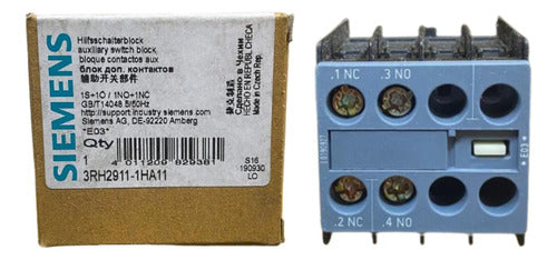 Bloco De Contato Auxiliar 1na+1nf 3rh2911-1ha11 Siemens -