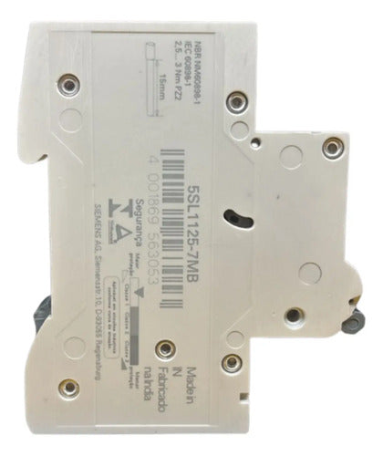 Kit Com 6: Disjuntor 1p 25a Curva C 5sl1125-7mb Siemens