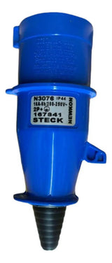 Kit Com 3 Peças: Plug N3076 16a 2p+t 200/250v 6h Azul Steck 200/250v