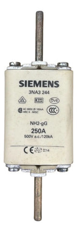 Fusível Nh02 Retardado 250a 500v 3na3244 Siemens 500v