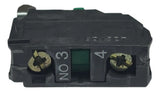 Kit Com 4 Peças: Bloco De Contato 1na Zbe101n Schneider Preto C/ Verde 1na