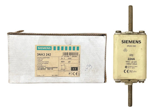 Fusível Nh02 Retardado 224a 500v 3na3242 Siemens 500v