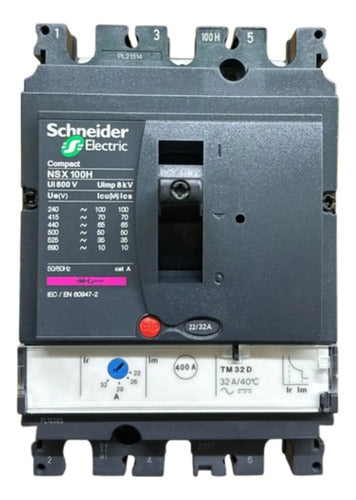 Disjuntor Compact 3p 32a Nsx100h-tm32d Lv429675 Schneider