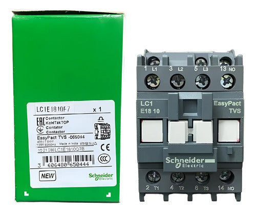Contator Tripolar Tesys 18a 1na 110vca Lc1e1810f7 Schneider 110v