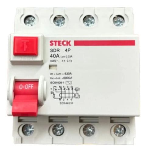 Interruptor Diferencial Sdr44030 4p 40a 30ma Steck