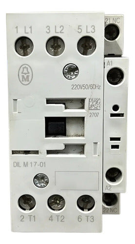 Contator Tripolar Dilm17-01 220v 17a 50/60hz Moeller 24-27vdc