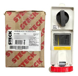 Tomada S3209b 2p+t 32a 380/440v 9h Vermelho Steck Vermelho